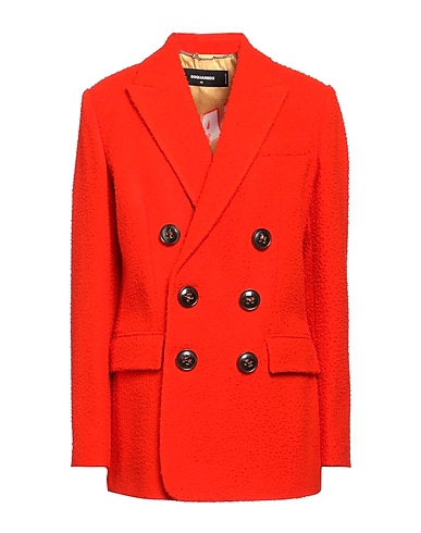 DSQUARED2 Coat Tomato red 100% Virgin Wool