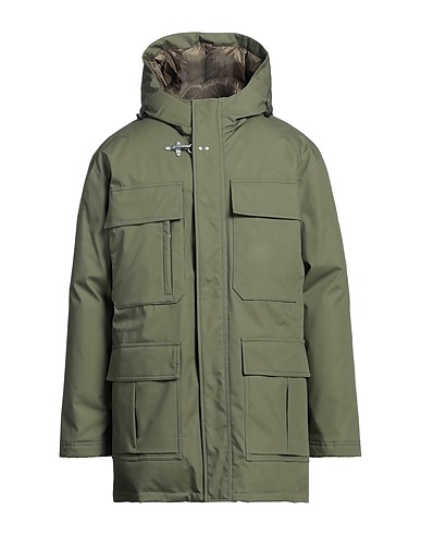 FAY ARCHIVE Piumino Verde militare 83% Cotone, 17% Poliammide, Piume