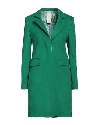 CHIARULLI Coat Green 90% Virgin Wool, 10% Polyamide