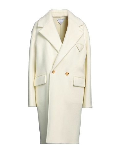 BOTTEGA VENETA Coat Cream 65% Wool, 20% Alpaca wool, 9% Mohair wool, 6% Polyamide
