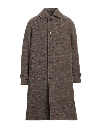 CIRCOLO 1901 Coat Dark brown 98% Virgin Wool, 2% Polyamide