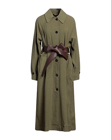 MOMONÍ Full-length jacket Military green 35% Virgin Wool, 33% Polyester, 18% Viscose, 13% Polyamide, 1% Elastane