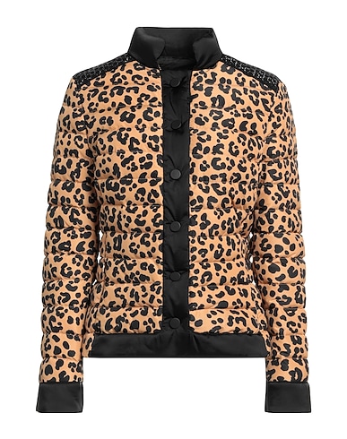 VDP VIA DELLE PERLE Shell  jacket COLLECTION Beige 100% Polyester, Elastane