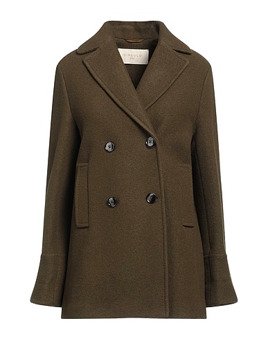 CIRCOLO 1901 Coat Dark green 100% Virgin Wool