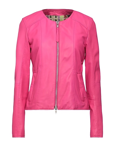 BULLY Leather jacket FUCSIA 100% Lambskin