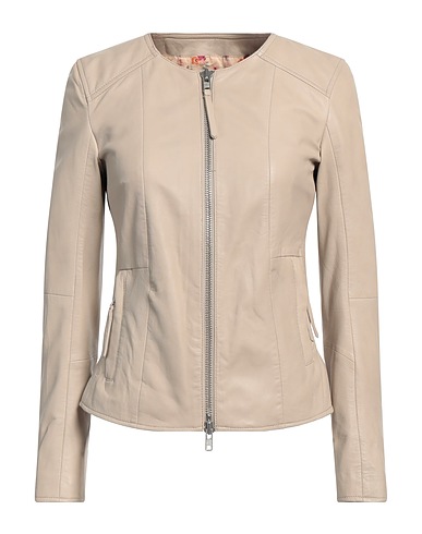 BULLY Giubbotto Beige 100% Pelle di agnello