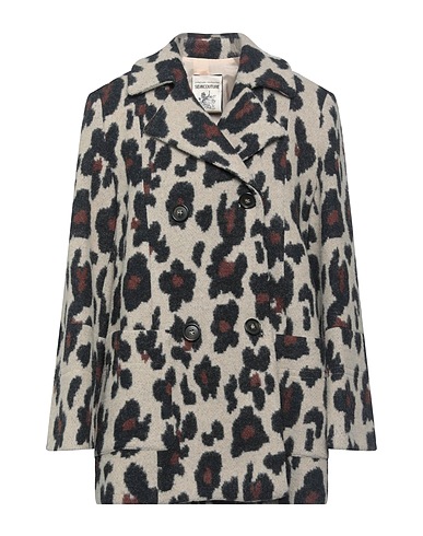 SEMICOUTURE Coat Light grey 51% Polyamide, 37% Wool, 10% Viscose, 2% Cashmere