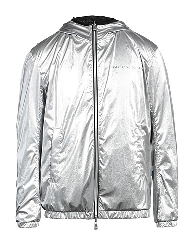 ARMANI EXCHANGE Jacket Silver 100% Polyamide, Polyurethane