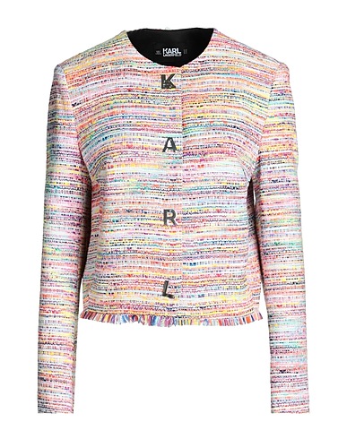 KARL LAGERFELD Blazer BOUCLE JACKET Orange 42% Polyester, 26% Cotton, 23% Polyamide, 7% Polyethylene, 2% Other Fibres