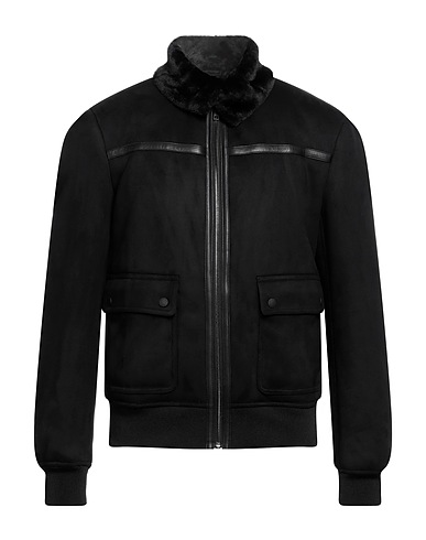 PATRIZIA PEPE Teddy Coat Nero 100% Poliestere, Poliuretano