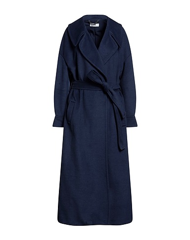 JIJIL Coat Navy blue 91% Polyester, 9% Viscose