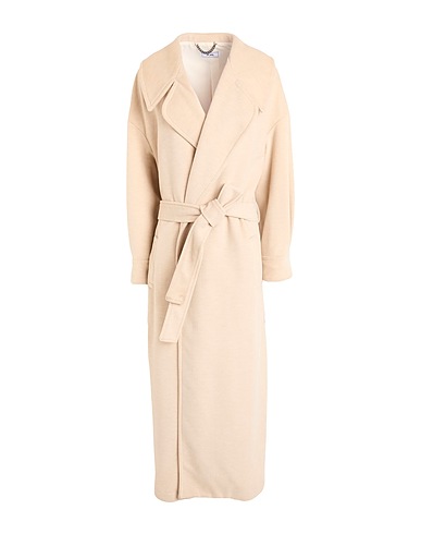 JIJIL Coat Beige 91% Polyester, 9% Viscose