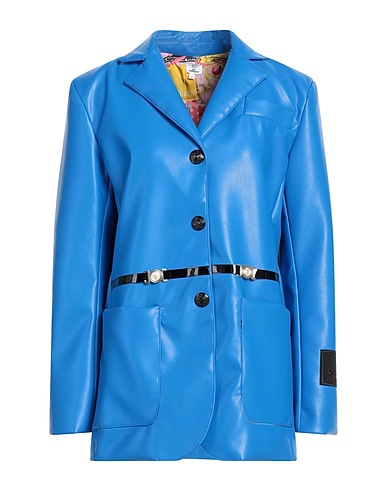 GIL SANTUCCI Full-length jacket Azure 60% Polyurethane, 40% Polyester
