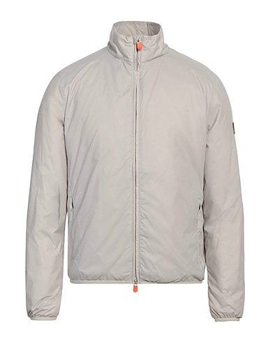 SAVE THE DUCK Jacket Light grey 100% Recycled nylon