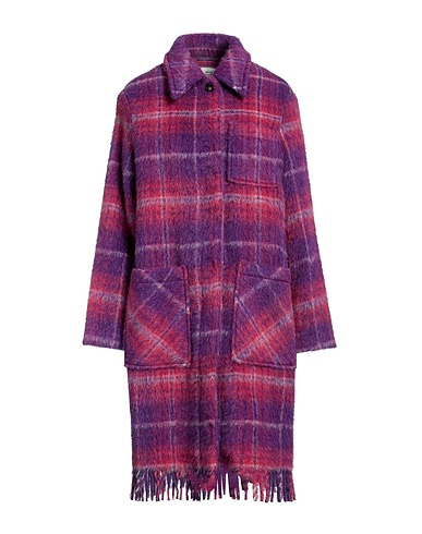 WOOLRICH Coat Purple 32% Wool, 25% Virgin Wool, 23% Polyester, 10% Alpaca wool, 10% Polyamide