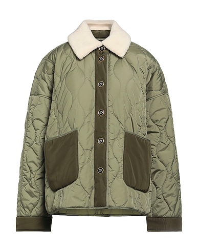 PINKO Shell jacket Sage green 100% Polyamide