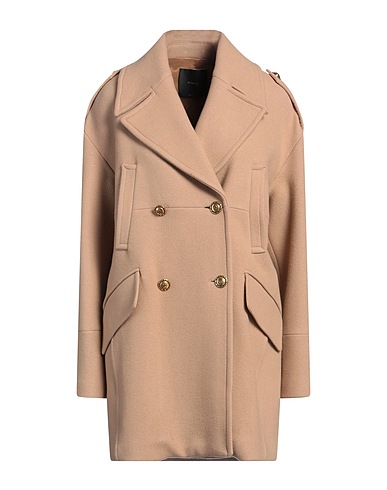 PINKO Coat Light brown 75% Wool, 25% Polyamide