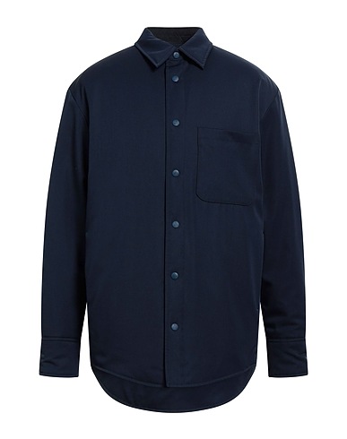 LANVIN Full-length jacket Navy 100% Virgin Wool, Polyester