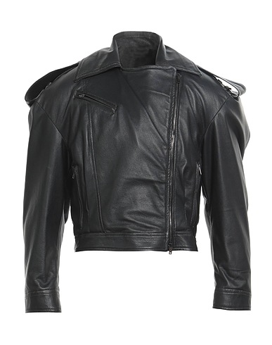 SALVATORE SANTORO Biker jacket Black Ovine leather