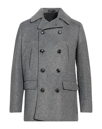 ANGELO NARDELLI Coat Grey 44% Acrylic, 38% Polyester, 18% Virgin Wool