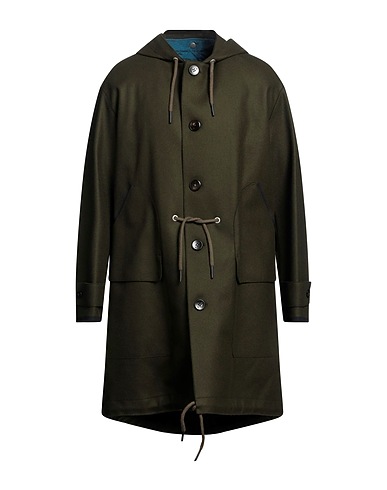 PT Torino Coat Dark green 70% Virgin Wool, 25% Polyamide, 5% Other Fibres