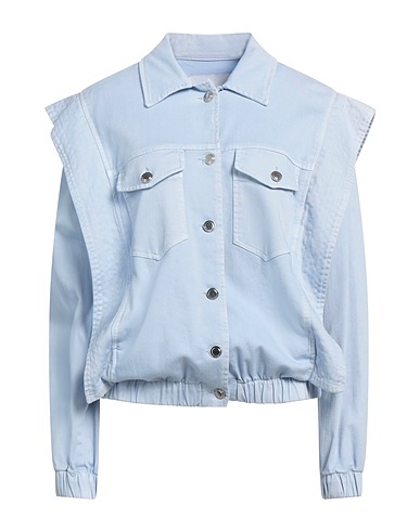 SILVIAN HEACH Denim jacket 98% Cotton, 2% Elastane