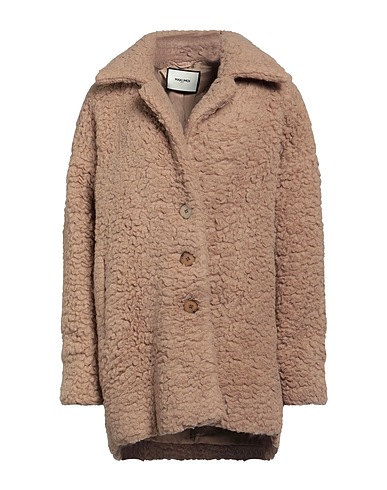 MAX & MOI Teddy Coat Taupe 61% Virgin Wool, 27% Polyamide, 12% Polyester
