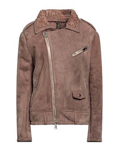 DACUTE Biker jacket Khaki 100% Shearling