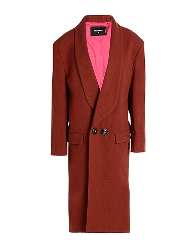 DSQUARED2 Coat Rust 70% Wool, 30% Polyamide