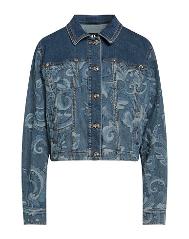 VERSACE JEANS COUTURE Denim jacket Blue 98% Cotton, 2% Elastane
