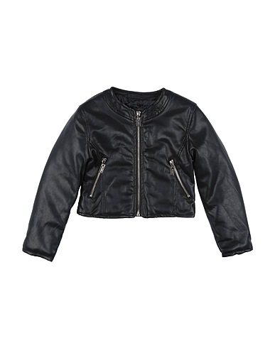 FUN & FUN Jacket Black 100% Polyester, Polyurethane, Cotton, Polyamide, Elastane