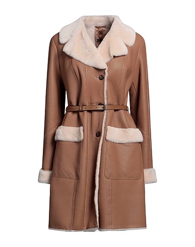 HIGH Coat Khaki 100% Soft Leather
