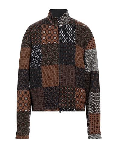 4SDESIGNS Jacket Brown 89% Virgin Wool, 11% Polyamide