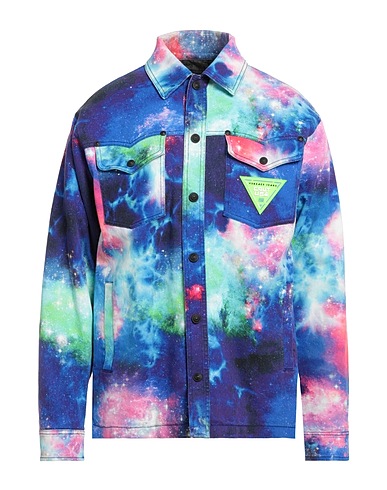 VERSACE JEANS COUTURE Jacket Blue 97% Cotton, 3% Elastane