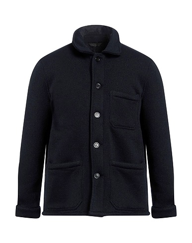 MESSAGERIE Solid colour shirt Midnight blue 50% Wool, 45% Polyester, 5% Acrylic