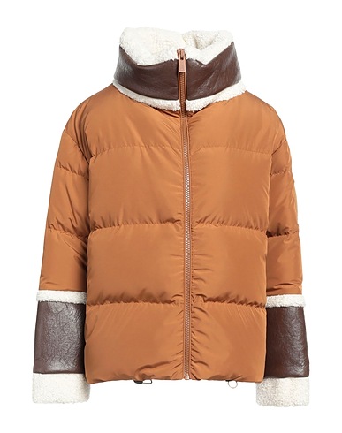 BACON Piumino Marrone 58% Poliestere, 25% Poliuretano, 17% Altre Fibre