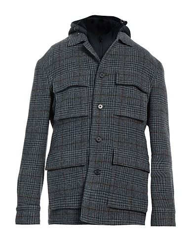 CC COLLECTION CORNELIANI Coat Slate blue 100% Virgin Wool