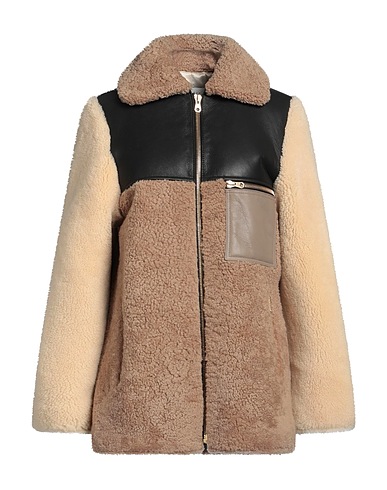 SANDRO Jacket Beige Shearling