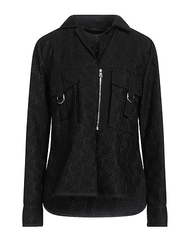 PEUTEREY Lace shirts & blouses Black 75% Polyamide, 17% Polyester, 8% Elastane, Cotton