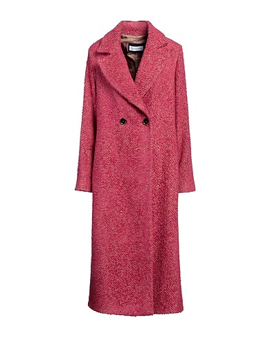 CARACTÈRE Coat Fuchsia 77% Polyester, 16% Cotton, 5% Acrylic, 2% Other Fibres