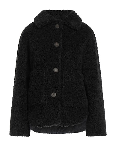 CARACTÈRE Teddy Coat Black 100% Polyester
