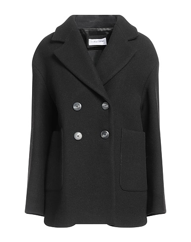 CARACTÈRE Coat Black 80% Virgin Wool, 20% Recycled polyacrylic