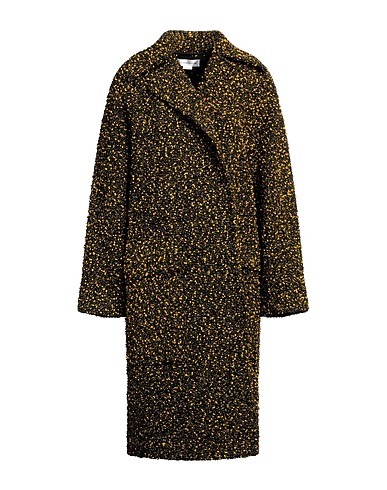VICTORIA BECKHAM Coat Yellow 58% Wool, 30% Polyester, 9% Polyamide, 3% Acrylic
