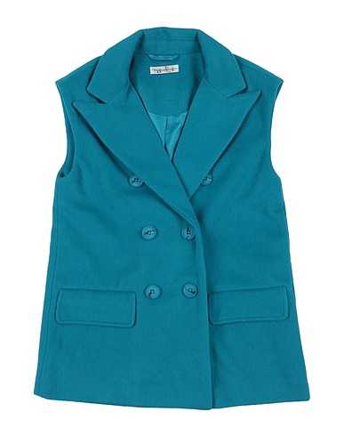 TO BE TOO Coat Turquoise 82% Polyester, 10% Acrylic, 8% Wool
