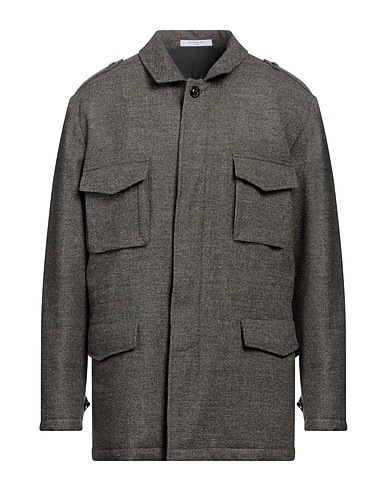 BOGLIOLI Coat Dark brown 100% Virgin Wool