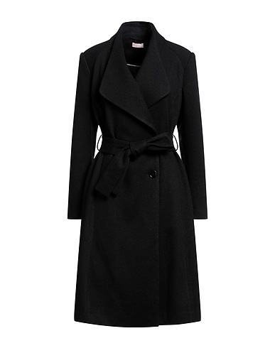 LIU •JO Coat Black 90% Polyester, 10% Wool