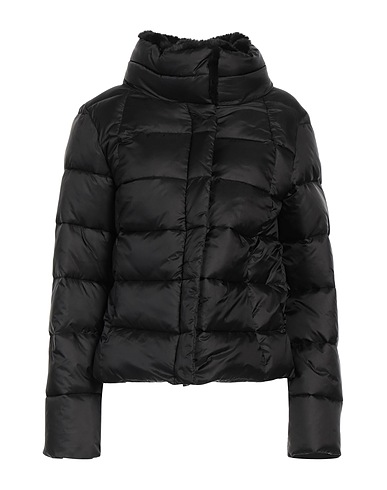 CARACTÈRE Shell  jacket Black 100% Polyester, Polyamide
