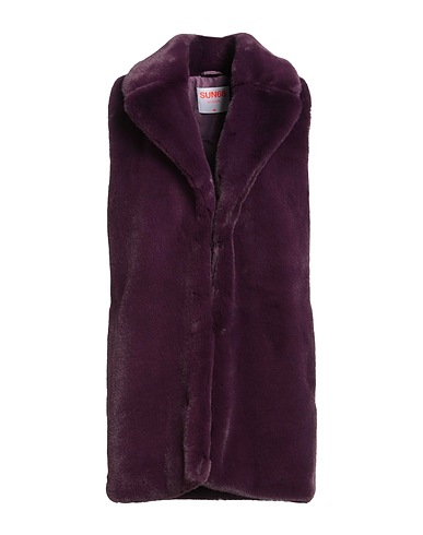 SUN 68 Teddy Coat Plum 100% Polyester