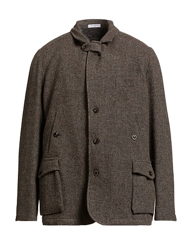 BOGLIOLI Coat Dark brown 100% Wool