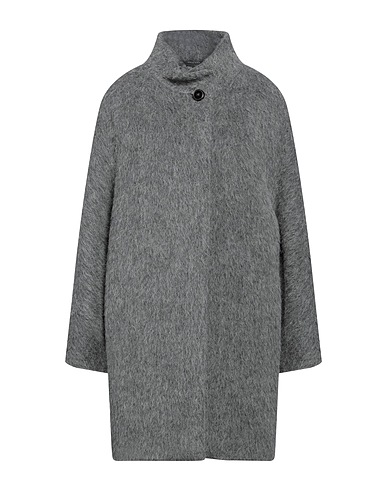 CINZIA ROCCA Cappotto Grigio 38% Acrilico, 28% Poliestere, 21% Lana, 10% Lana di alpaca, 3% Poliammide